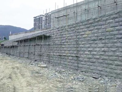 青石蘑菇石施工現場